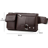 Scione Multi-functional Men Running Bag Outdoor Waist Pack Retro MEN'S Bag