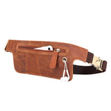 Leather Men's Pockets Retro Sports Waist Chest Bag