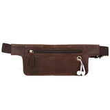 Leather Men's Pockets Retro Sports Waist Chest Bag