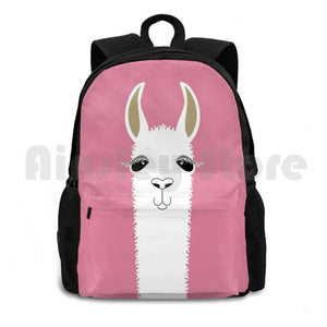 Llama Portrait #5 Outdoor Hiking Backpack Waterproof Camping Travel Pet