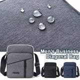 Men's Business Messenger Bag Single Shoulder Zipper Satchel Purse