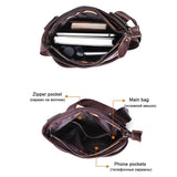 Vintage Leather Waist Bag Chest Bag Shoulder Chain Money Purse