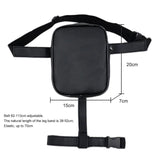 Street Crossbody Bag Unisex Waist Leg Bag PU Leather Fanny Pack Small Purse