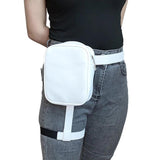 Street Crossbody Bag Unisex Waist Leg Bag PU Leather Fanny Pack Small Purse