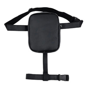 Street Crossbody Bag Unisex Waist Leg Bag PU Leather Fanny Pack Small Purse