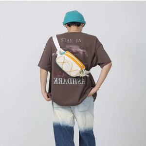 Reflective Harajuku Hip Hop Couple One Shoulder Chest Bag