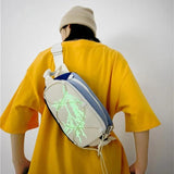Reflective Harajuku Hip Hop Couple One Shoulder Chest Bag