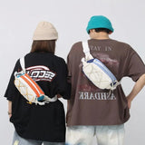 Reflective Harajuku Hip Hop Couple One Shoulder Chest Bag