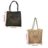 Embroidered Flower Clutch Bag, Lightweight Shoulder Tote Handbag