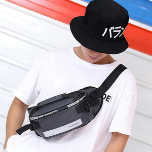 4in1 Chest Bag Men Summer Bag Reflective Small Hip Hop Handbag
