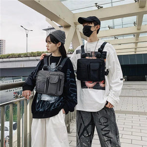 Vintage Hip Hop Tactical Chest Vest Bag