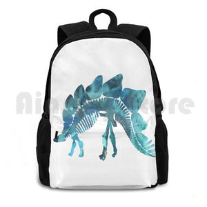 Stegosaurus Skeleton Hiking Backpack Waterproof Travel Dinosaur