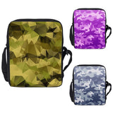 3D Printed Army Green Camo Shoulder Bag Zipper Crossbody Handbag