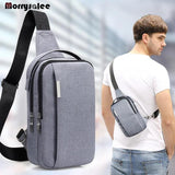 Men Leisure Shoulder Bags Men's Chest Bag Inclined Multi-functional Men Bags