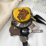 Dinosaur Crossbody Bags Cartoon Purses Canvas Phone Bags