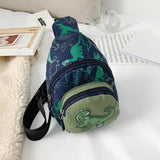 Dinosaur Crossbody Bags Cartoon Purses Canvas Phone Bags