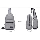 Men Messenger Bags Pack Casual Chest Bags Oxford Waterproof Crossbody Bag
