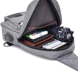 Men Messenger Bags Pack Casual Chest Bags Oxford Waterproof Crossbody Bag