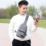 Men Messenger Bags Pack Casual Chest Bags Oxford Waterproof Crossbody Bag