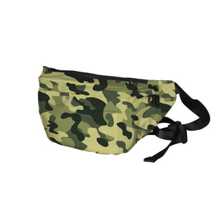 WAWNI Camo Belt Bag Men Canvas Humor 3D Print Hip Hop Hipster Crossbody
