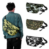 WAWNI Camo Belt Bag Men Canvas Humor 3D Print Hip Hop Hipster Crossbody