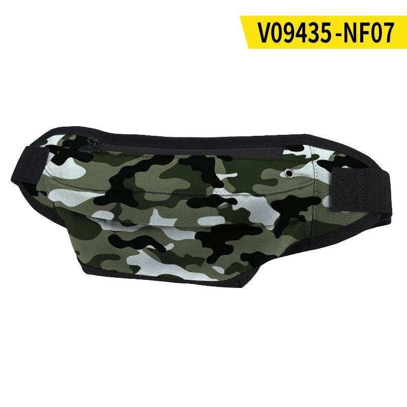 WAWNI Camo Belt Bag Men Canvas Humor 3D Print Hip Hop Hipster Crossbody