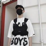 Techwear Hip Hop Tactical Functional Men Chest Vest Bag Streetwear