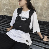 Techwear Hip Hop Tactical Functional Men Chest Vest Bag Streetwear