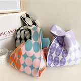 Girls' Matching Knitting Handbag Women's Shoulder Casual Bags