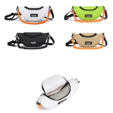 Women Canvas Chest Bags Waist Bag Casual Leather Half Moon Bags