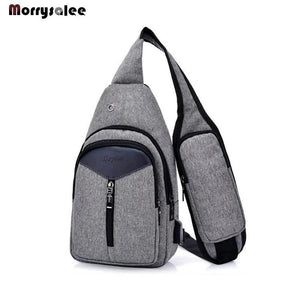 Unisex Anti-Theft USB Chest Bag Men Shoulder Messenger Bags