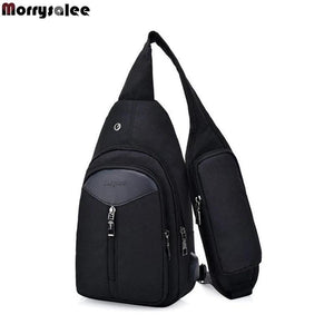 Unisex Anti-Theft USB Chest Bag Men Shoulder Messenger Bags
