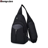 Unisex Anti-Theft USB Chest Bag Men Shoulder Messenger Bags