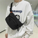 Unisex Waist Bag Hip-hop Fanny Pack Nylon Belt Bag Shoulder Bags
