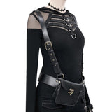 Bag Punk Motorcycle PU Leather Retro Waist Bags Backpacks Clothing Accessories