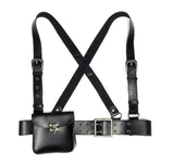 Bag Punk Motorcycle PU Leather Retro Waist Bags Backpacks Clothing Accessories