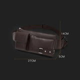 Solid PU Leather Handbag Women Chest Pack Bag Men's Belt Waist Bag