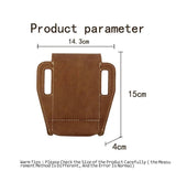 Men Crazy Horse Skin Leather Waist Bag Clip Outdoor Phone Pouch