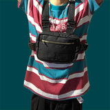 Men Chest Rig Bag Hip Hop Streetwear Functional Chest Bag Waistcoat