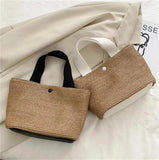 Personalized Bridesmaid Beach Bag Straw Handbag