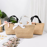 Personalized Bridesmaid Beach Bag Straw Handbag