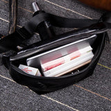 Men's Eagle Embossing Chest Bag PU Leather Crossbody Waist Pack Fanny Bum Bag