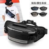 Men Nylon Waist Bags Fanny Single Chest Pack Multi-Functional Anti-theft