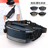 Men Nylon Waist Bags Fanny Single Chest Pack Multi-Functional Anti-theft