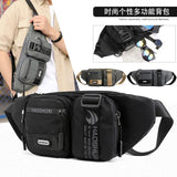 Men Waist Belt Pack Military Shoulder Bag Travel Motorcycle Riding Nylon Chest H