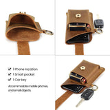 Crazy Horse Leather Man Bag Outdoor Sports Belt Waist Bag