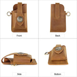 Crazy Horse Leather Man Bag Outdoor Sports Belt Waist Bag