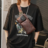 Men's Retro Chest Bag Messenger Bag Sports Bag Leisure Waist Bag