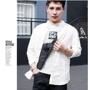 Waterproof Nylon Chest Bag for Men Crossbody Messenger Bag