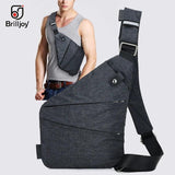 Waterproof Nylon Chest Bag for Men Crossbody Messenger Bag